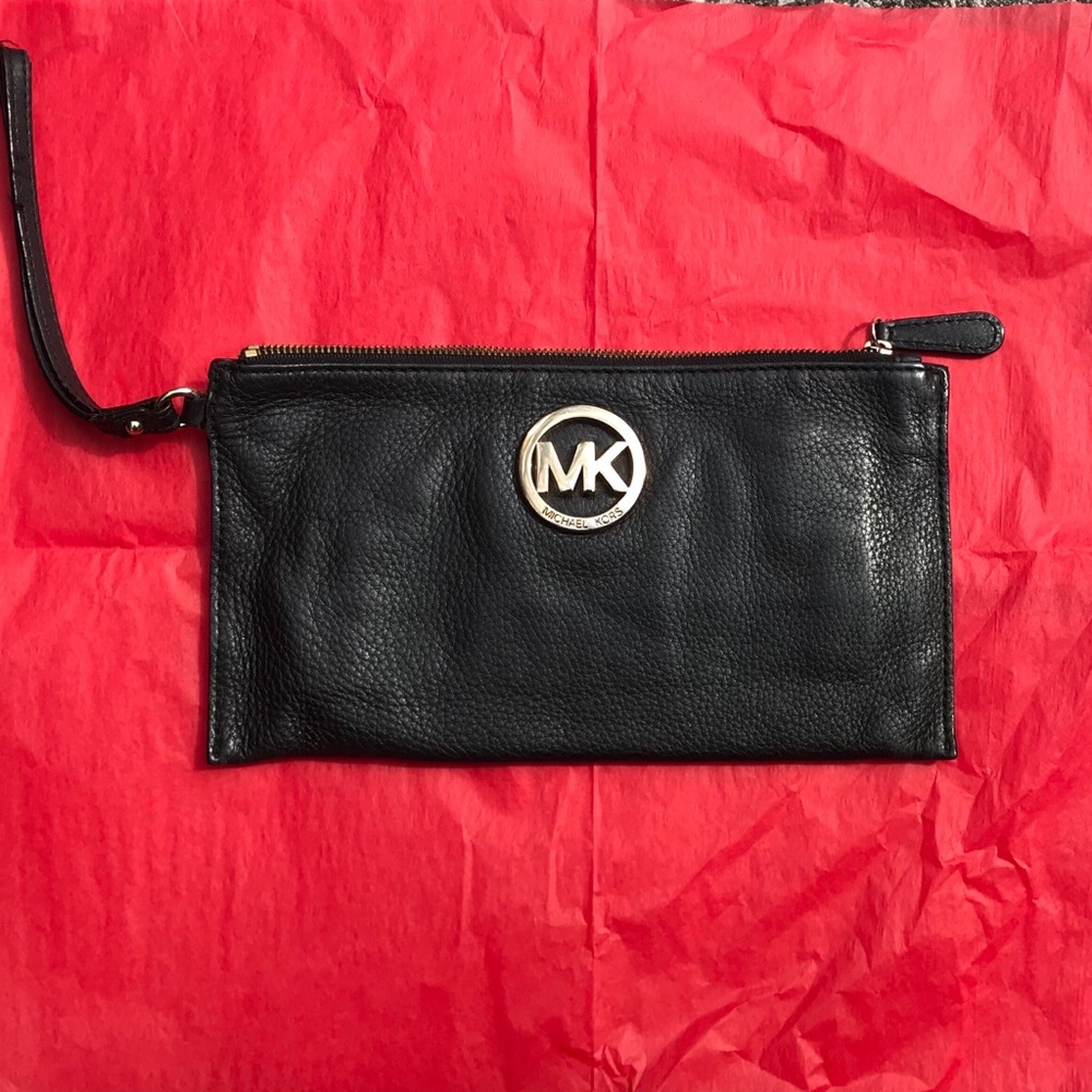 MK Leather Clutch 🖤
